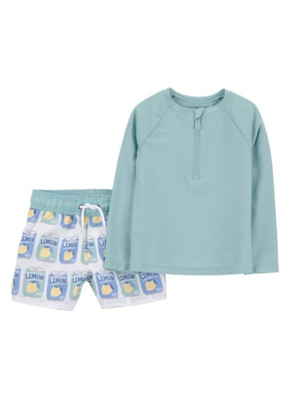 Child of Mine by Carter's Toddler Boy Rash Guard Swimsuit 2-Piece Set Size 2T